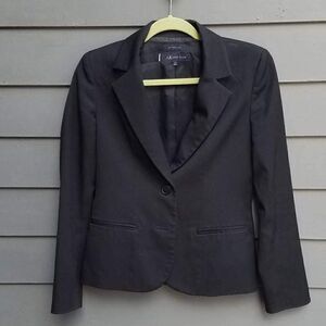 Ann Klein Black One Button Blazer Size 4